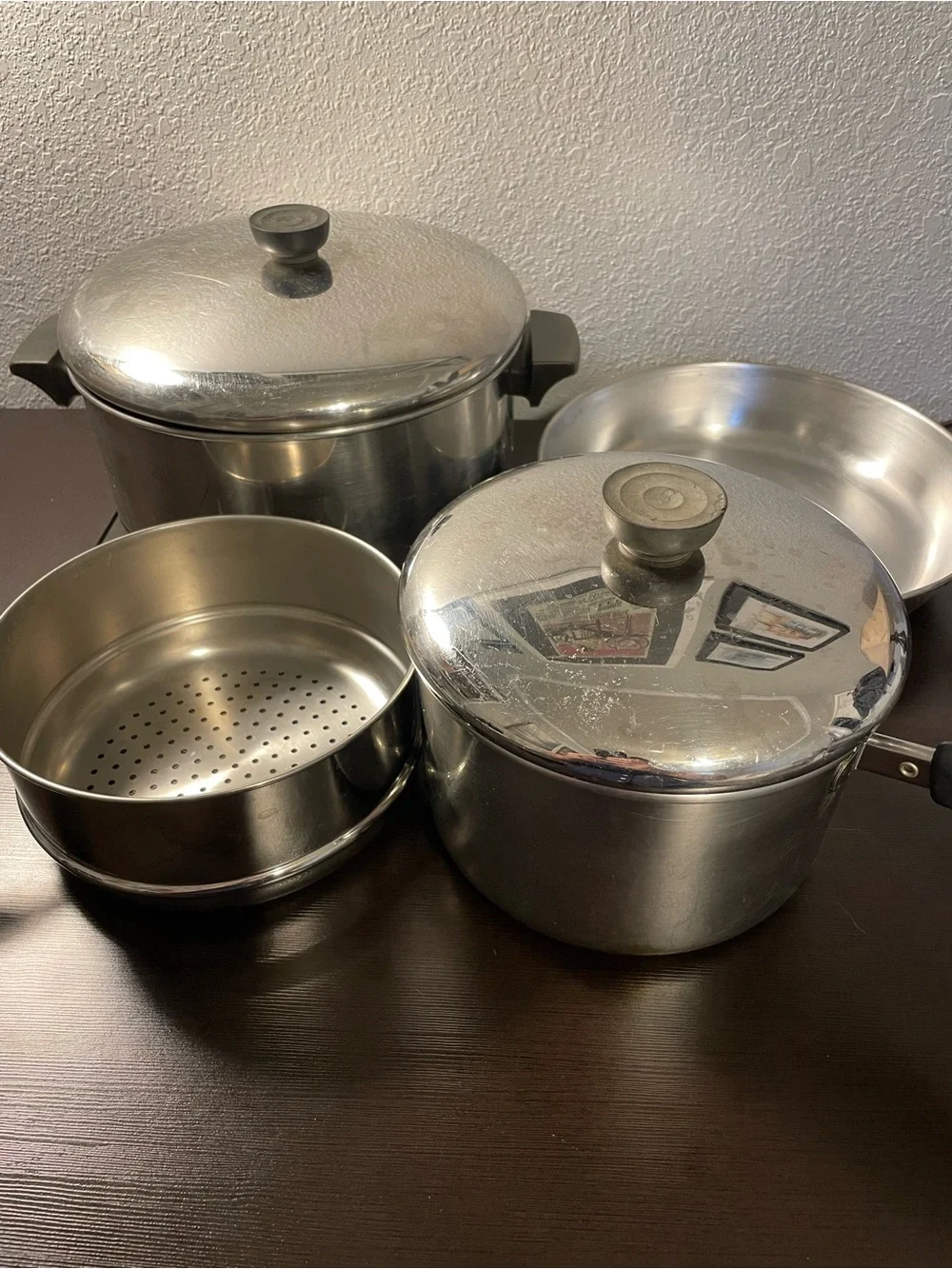 Classic Stainless Steel Saucepan and Stockpot Set - Silver